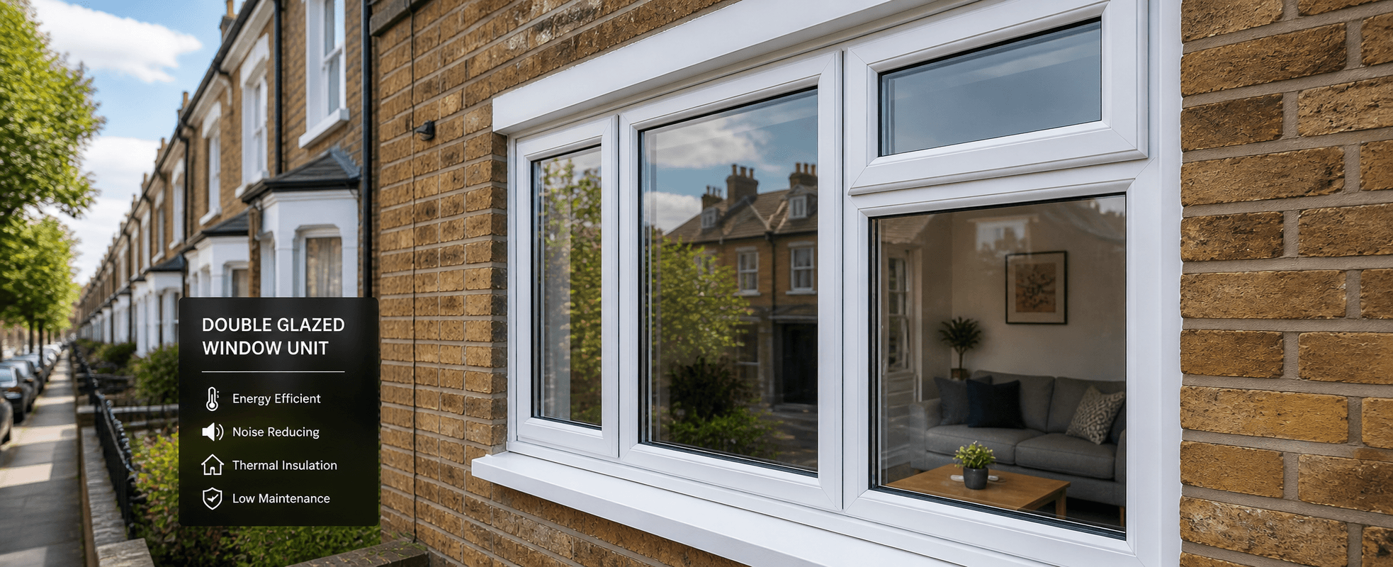 Double glazed window unit